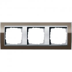 Gira Ramka potrójna aluminiowy Gira Even t Clear brązowy