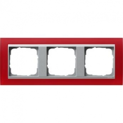 Gira Ramka potrójna aluminiowy Gira Even t Opaque czerwony