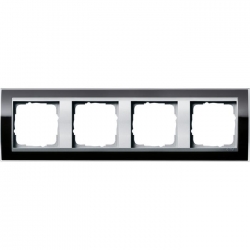Gira Ramka poczwórna aluminiowy Gira Eve nt Clear czarny