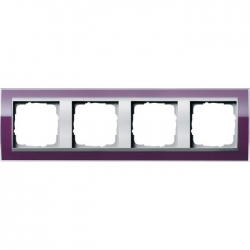 Gira Ramka poczwórna aluminiowy Gira Eve nt Clear kabaczkowy