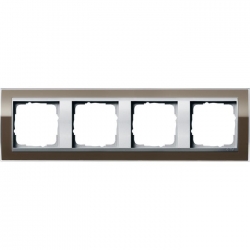 Gira Ramka poczwórna aluminiowy Gira Eve nt Clear brązowy