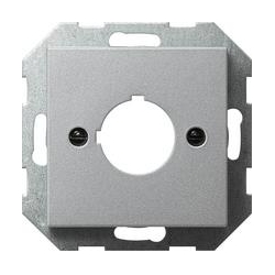 Gira Osłona+płytka mont. urządzenie z 22 ,5mm System 55 kolor aluminiowy