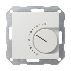 Gira Reg. temp. 230 V styk rozwierny Sys tem 55 biały matowy