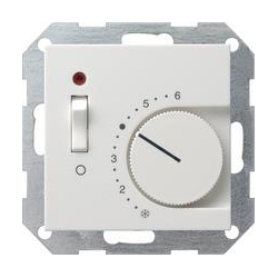 Gira Reg. temp. 230 V styk rozw+wyłączni k System 55 biały matowy