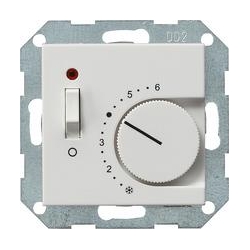 Gira Reg. temp. 24 V styk rozw+wyłącznik System 55 biały matowy