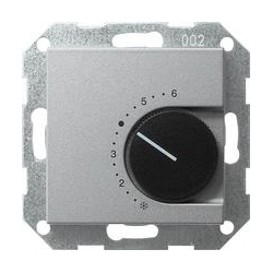 Gira Reg. temp. 230 V przełączalny Syste m 55 kolor aluminiowy