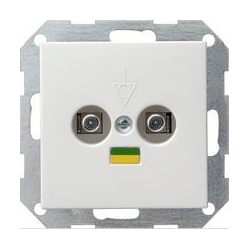 Gira Gniazdo wyr. pot. podw. System 55 b iały matowy