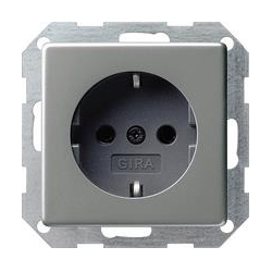 Gniazdo SCHUKO stal szlachetna Gira E22