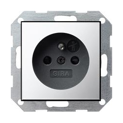 Gira Gniazdo z bolcem z ochr.dz. System 55 chrom/czarny