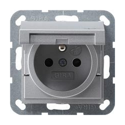 Gira Gniazdo z bolcem z kl. i ochr.dz. S ystem 55 kolor aluminiowy