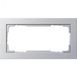 Gira Ramka podwójna bez przegrody Gira E 2 kolor aluminiowy