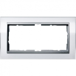 Gira Ramka 2x b.most.śr. aluminiowy Gira Event Clear biały