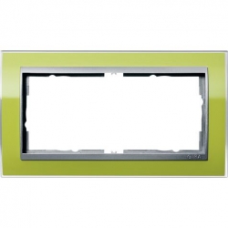 Gira Ramka 2x b.most.śr. aluminiowy Gira Event Clear zielony