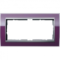 Gira Ramka 2x b.most.śr. aluminiowy Gira Event Clear kabaczkowy