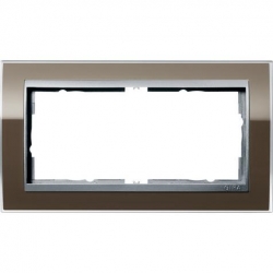 Gira Ramka 2x b.most.śr. aluminiowy Gira Event Clear brązowy