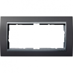 Gira Ramka 2x b.most.śr. aluminiowy Gira Event antracytowy