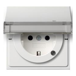 Gira Gniazdo SCHUKO kl.ochr.dz.kontr.op Gira F100 biały