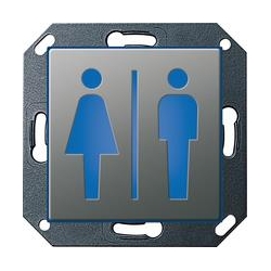 Gira Lampka orientacyjna LED WC damski/m ęski Gira E22 naturalny stalowy