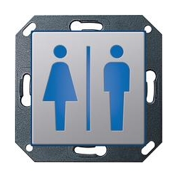 Gira Lampka orientacyjna LED WC damski/m ęski Gira E22 aluminium