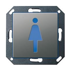 Gira Lampka orientacyjna LED WC Panie Gi ra E22 naturalny stalowy