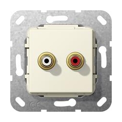Gira Cinch audio Przejściówka Urządzenie podtynk. kremowy System 55