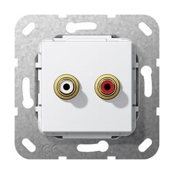 Gira Cinch audio Przejściówka Urządzenie podtynk. biały System 55