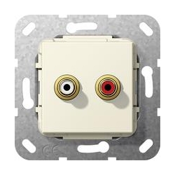 Gira Cinch audio Przyłącze lutowane Urzą dzenie podtynk. kremowy System 55