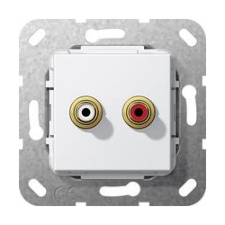 Gira Cinch audio Przyłącze lutowane Urzą dzenie podtynk. biały