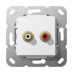 Gira Cinch audio Rozgałęźnik kabl. Urząd zenie podtynk. biały System 55