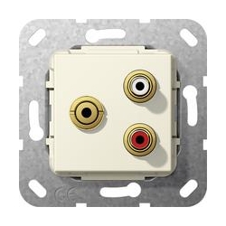 Gira Cinch audio, bag mini Rozgałęźnik k abl. Urządzenie podtynk. krem. System 55