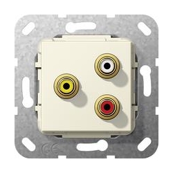 Gira Cinch audio, comp Przejściówka Urzą dzenie podtynk. kremowy System 55