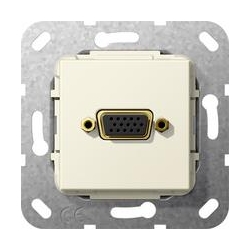 Gira VGA Przejściówka Urządzenie podtynk . kremowy System 55