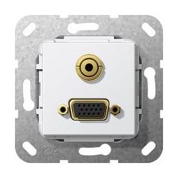 Gira VGA, bagnet mini Przejś. rozg. kabl . Urządz podtynk. biały System 55