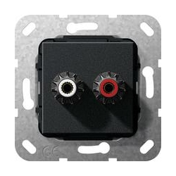 Gira WBT-0708 Cu nextgen™ Przyłącze śrub owe Urządz podtynk. czarny mat System 55