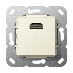 Gira HDMI Przejściówka Urządzenie podtyn k. kremowy System 55