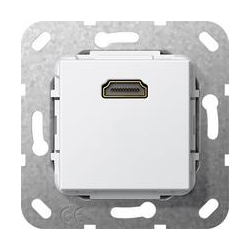Gira HDMI Przejściówka Urządzenie podtyn k. biały System 55