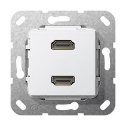 Gira HDMI podwójny Rozgałęźnik kabl. Urz ądzenie podtynk. biały System 55