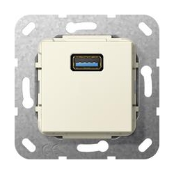 Gira USB 3.0 A Przejściówka Urządzenie p odtynk. kremowy SYstem 55