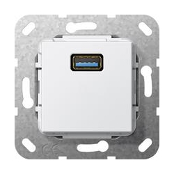 Gira USB 3.0 A Przejściówka Urządzenie p odtynk. biały System 55