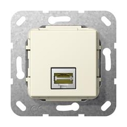 Gira MJ RJ45 kat. 6A 10 GB Przejściówka Urządzenie podtynk. kremowy System 55