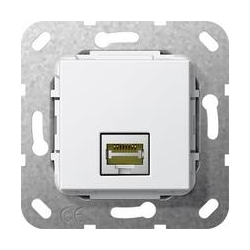 Gira MJ RJ45 kat. 6A 10 GB LSA Plus Urzą dzenie podtynk. biały System 55