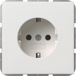 GIRA F100 Gniazdo SCHUKO biały połysk