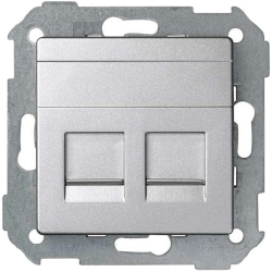 KONTAKT-SIMON Simon 82 gniazdo 2x RJ45 kat. 6 aluminium