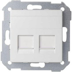 KONTAKT-SIMON Simon 82 gniazdo 2x RJ45 kat. 6 białe