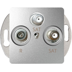 KONTAKT-SIMON Simon 82 gniazdo antenowe RTV-SAT-SAT aluminium
