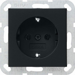 Gira Gniazdo SCHUKO System 55 czarny m SCHUKO SH przesł. zasilanie USB 2x typ A/C Gira-2459005
