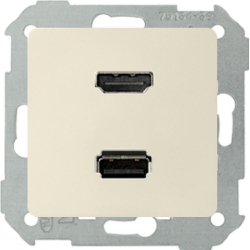 KONTAKT-SIMON Simon 82 gniazdo USB + HDMI (V1.4) żeńskie beżowe