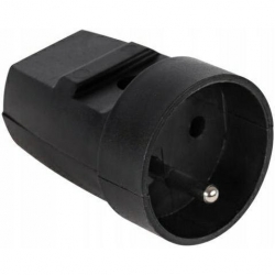 ELGOTECH Gniazdo przenośne z/u 16A 250V czarne G-10-2