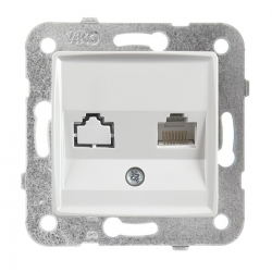 Panasonic LINNERA S Gniazdo komputerowe 1xRJ45 kat.5e biały połysk 91440032
