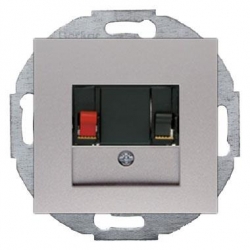 HAGER POLO Berker B.kwadrat gniazdo głoś nikowe aluminium poj. 457205+10331404